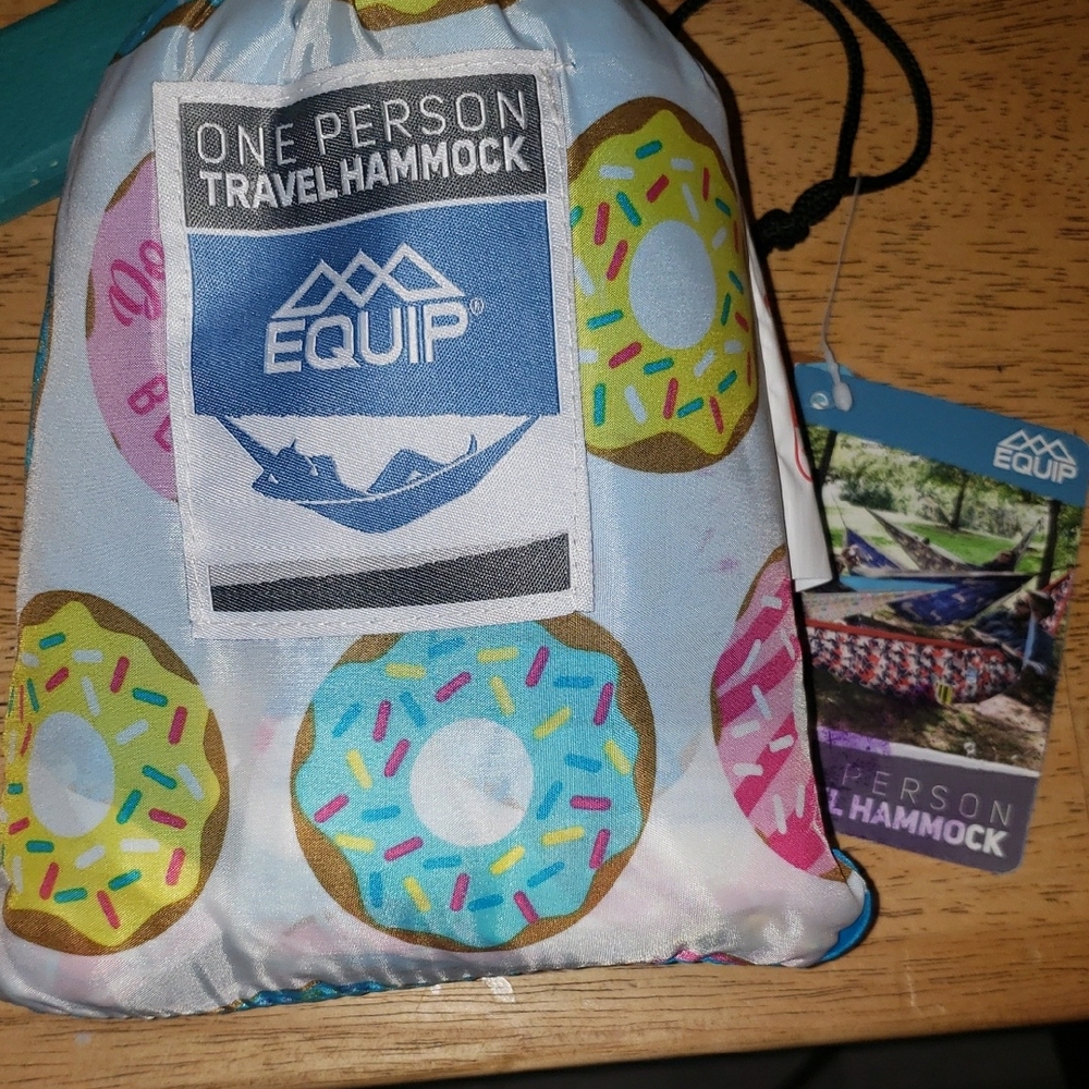Equip One Person Travel Hammock with Donut Print